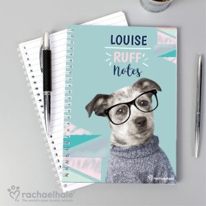 Personalised Rachael Hale Ruff Notes Dog A5 Notebook