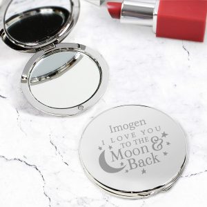 Personalised To the Moon and Back Round Compact