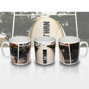 Personalised Rugby Ball Mug