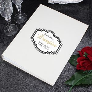 Personalised Art Deco Striped Album With Sleeves