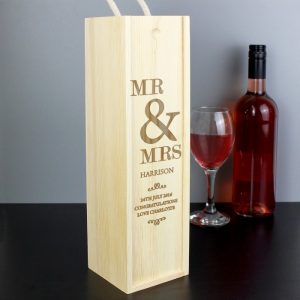 Personalised Couples Bottle Presentation Box