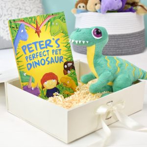 Personalised Perfect Pet Dinosaur Plush Toy Giftset