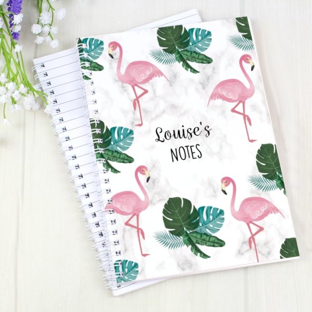 Personalised Flamingo A5 Notebook