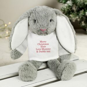 Personalised Christmas Bunny Rabbit - Red