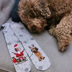 Personalised Dog And Owner Christmas Socks