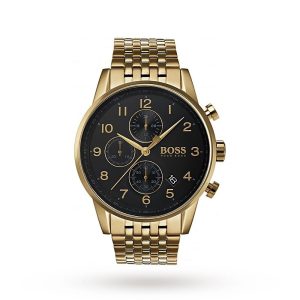 Men's Hugo Boss Navigator Gold Plated Men's Watch