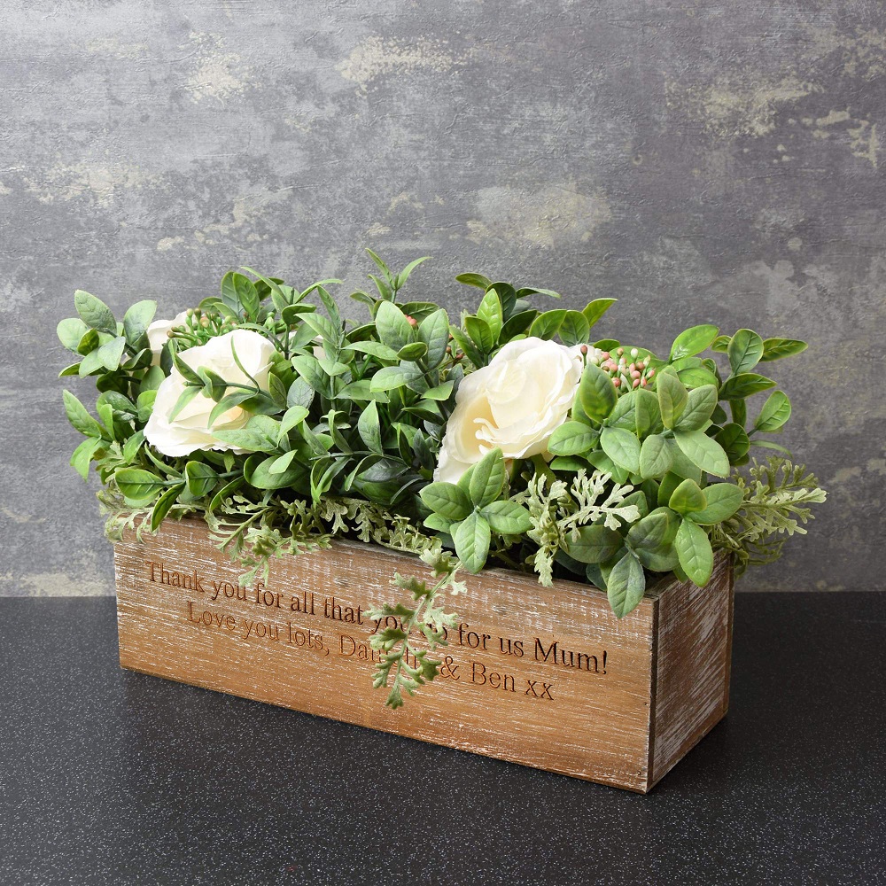 Personalised Artificial Flower Box | Love My Gifts