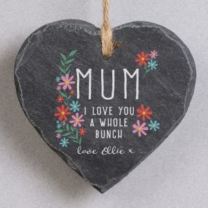 Personalised I Love You A Whole Bunch Hanging Slate