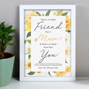 Personalised No Better Friend Than White A4 Framed Print