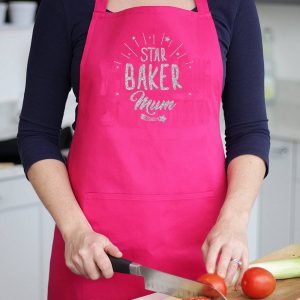 Personalised Star Baker Pink Apron