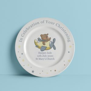 Personalised Little Bear Christening Plate