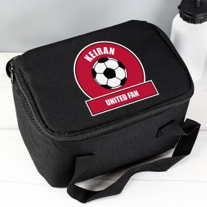 Personalised Red Football Fan Lunch Bag