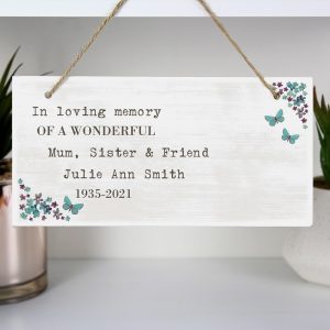 Personalised Forget Me Not Wooden Sign