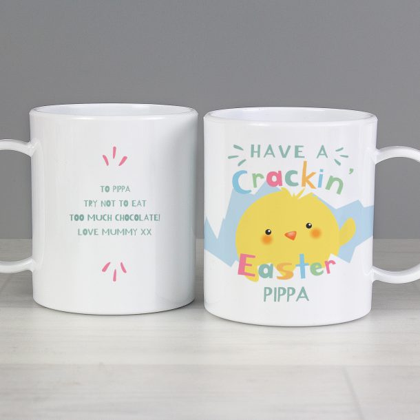Personalised Have A Cracking Easter Plastic Mug