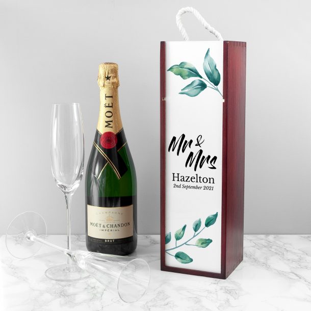 Personalised Mr & Mrs Wine Box