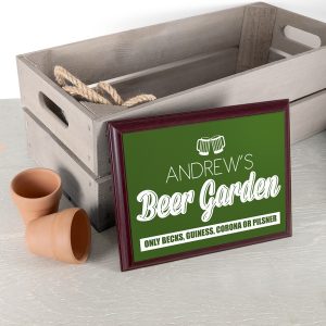Personalised Welcome To My Beer Garden Plaque