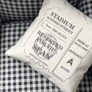 Personalised Football Ticket Cushion
