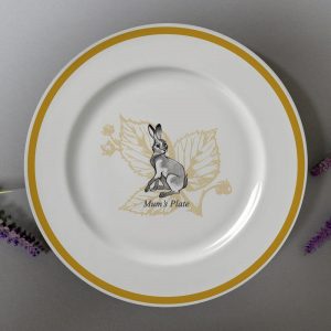 Personalised Watership Down 8″ Rimmed Plate – Clover