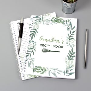 Personalised Botanical Recipe Book Journal