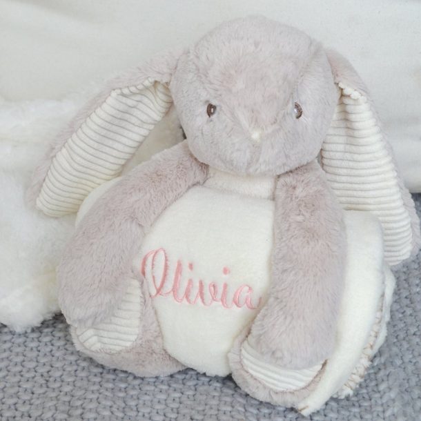 Personalised Bunny and Baby Blanket