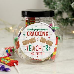 Personalised Cracking Teacher Sweet Jar