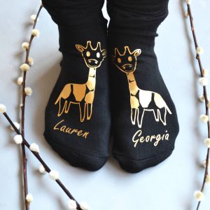 Personalised Giraffe Socks