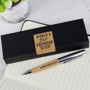 Personalised Worlds Best Cork Pen Set