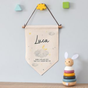 Personalised Cloud Free Text Hanging Banner