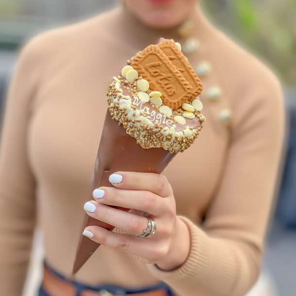 Personalised Biscoff Loaded Ice Cream Cone
