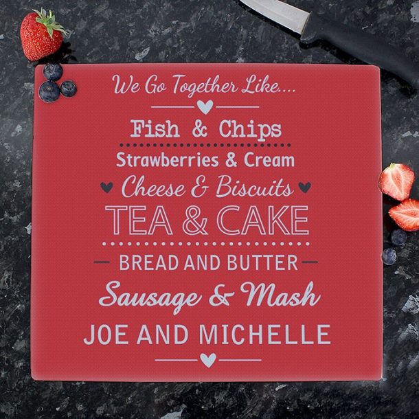 Personalised We Go Together Chopping Board