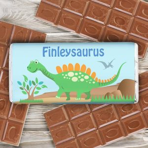 Personalised Dinosaur Chocolate Bar